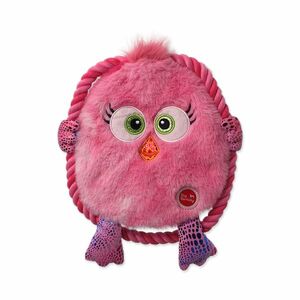 Dog Fantasy Hračka Monsters kuře suštící s provazem růžové 18 cm obraz