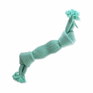 Dog Fantasy Hračka uzel pískací modrý 2 knoty 35 cm obraz