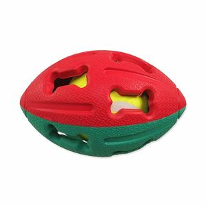 Dog Fantasy Míček gumový rugby+tenisák mix barev 12, 5 cm obraz