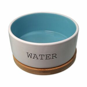 Dog Fantasy Miska keramická Water bílá/modrá s podtáckem 16x6, 5 cm 850 ml obraz