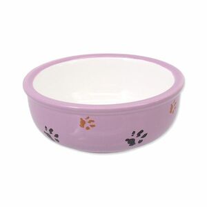 MAGIC CAT Miska keramická kočičí tlapka fialová 13x5 cm 330 ml obraz