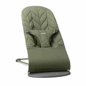 BabyBjörn Lehátko Bliss Dark Green Woven Petal, tmavě šedá konstrukce obraz
