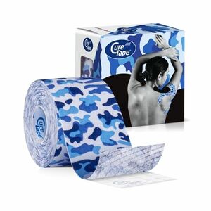 CureTape Art 5 cm x 5 m kineziologický tejp Army Blue obraz
