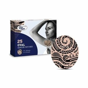CureTape Sensor Patches náplasti na senzor 25 ks Art Tattoo obraz