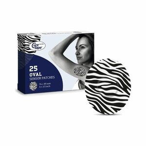 CureTape Sensor Patches náplasti na senzor 25 ks Art Zebra obraz