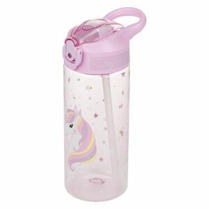 Baagl Tritanová láhev na pití s brčkem Rainbow Unicorn, 500 ml obraz