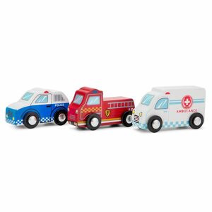 New Classic Toys Sada dřevěných mini záchranářských vozidel - 3 ks obraz