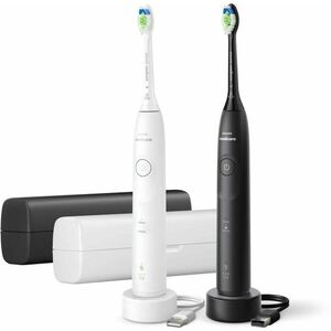 Philips Sonicare 5500 HX7119/01 sonické zubní kartáčky 1+1 ks bílý+černý obraz