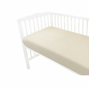 Baby Nellys Mušelínové prostěradlo do postýlky 60 x 120 NATURE double - béžové obraz
