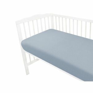 Baby Nellys Mušelínové prostěradlo do postýlky 60 x 120 NATURE double - jeans obraz