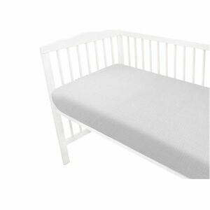 Baby Nellys Mušelínové prostěradlo do postýlky 60 x 120 NATURE double - šedé obraz