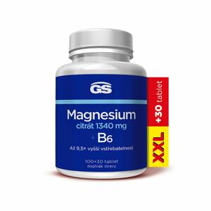 GS Magnesium citrát 1340 mg + B6 XXL 100+30 tablet obraz
