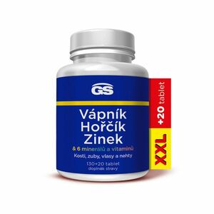 GS Vápník, hořčík, zinek XXL 130+20 tablet obraz