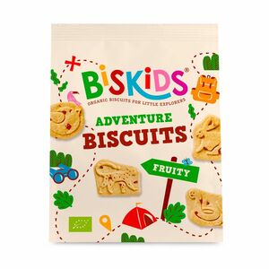 Biskids BIO dětské celozrnné sušenky s kousky jablek 100 g obraz