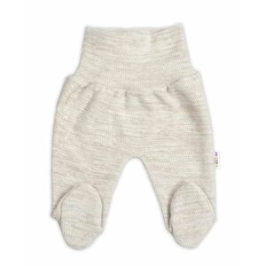 Baby Nellys Pletené kojenecké polodupačky Hand Made, světle béžové, vel. 68 obraz