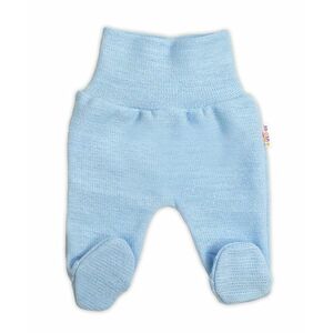 Baby Nellys Pletené kojenecké polodupačky Hand Made, světle modré, vel. 68 obraz