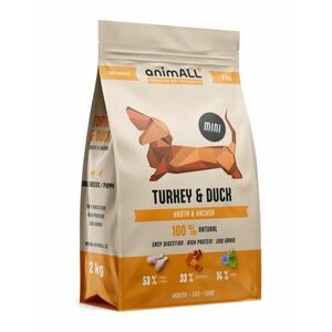 animALL Mini Turkey&Duck granule pro psy 2 kg obraz