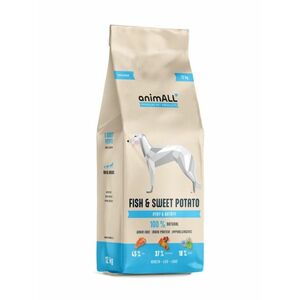 animALL Fish & Sweet Potato granule pro psy 12 kg obraz