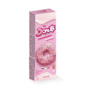 CUORENERO Donuty s polevou jahoda bez lepku 3 kusy, poškozený obal obraz