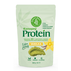 ZELENÁ ZEMĚ Konopný protein extra jemný s vanilkou 500 g obraz