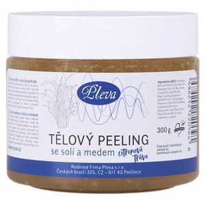 PLEVA Tělový peeling se solí a medem citronová tráva 300 g obraz