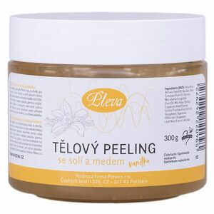 PLEVA Tělový peeling se solí a medem vanilka 300 g obraz