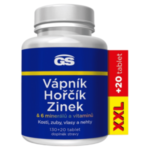 GS Vápník hořčík zinek XXL 130 + 20 tablet obraz