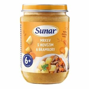 SUNAR Příkrm mrkev s hovězím a bramorem 6m+ 190 g obraz