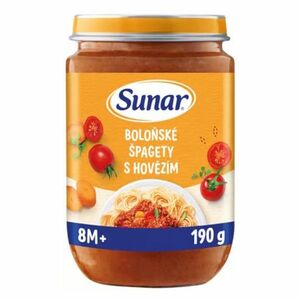 SUNAR Příkrm boloňské špagety s hovězím masem 8m+ 190 g obraz
