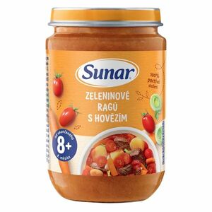 SUNAR Příkrm zeleninové ragú s hovězím masem 8m+ 190 g obraz