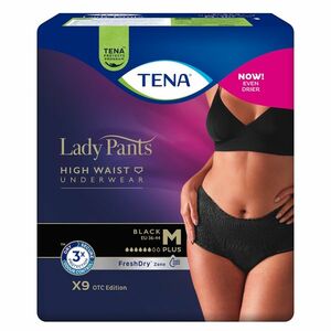 TENA Lady Pants Plus černé natahovací kalhotky velikost M 9 kusů obraz