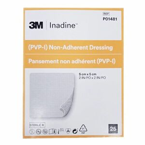 INADINE Neadherentní krytí s povidion jodem 5 x 5 cm 25 kusů obraz