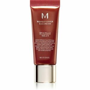 Missha M Perfect Cover BB krém s velmi vysokou UV ochranou malé balení odstín No. 23 Natural Beige SPF 42/PA+++ 20 ml obraz