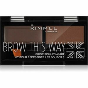 Rimmel Brow This Way paleta pro líčení obočí odstín 003 Dark Brown 1, 3 g obraz
