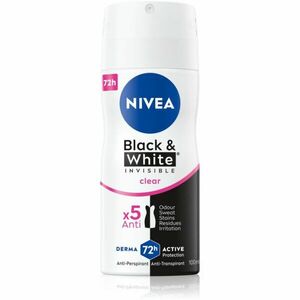NIVEA Invisible Black & White Clear antiperspirant ve spreji pro ženy pro ženy 100 ml obraz