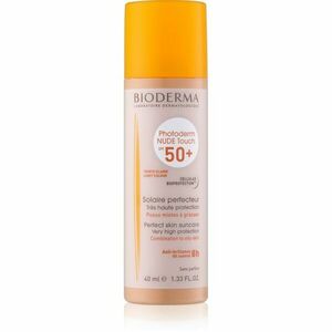 Bioderma Photoderm Nude Touch ochranný tónovaný fluid pro smíšenou až mastnou pleť SPF 50+ odstín Light Colour 40 ml obraz