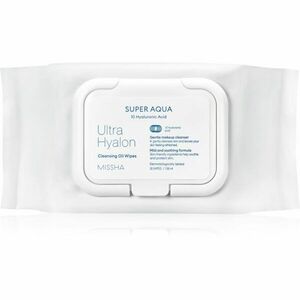 Missha Super Aqua 10 Hyaluronic Acid čisticí a odličovací ubrousky 30 ks obraz