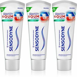 Sensodyne Sensitivity & Gum zubní pasta pro citlivé zuby Mint 3x75 ml obraz