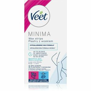 Veet Minima Hypoallergenic voskové depilační pásky na nohy 12 ks obraz