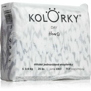 Kolorky Day Hearts jednorázové EKO pleny velikost S 3-6 Kg 25 ks obraz