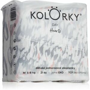 Kolorky Day Hearts jednorázové EKO pleny velikost M 5-8 Kg 21 ks obraz