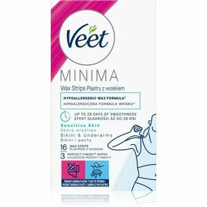 Veet Minima Hypoallergenic voskové depilační pásky na oblast bikin 16 ks obraz