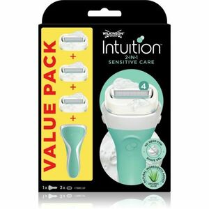 Wilkinson Sword Intuition 2 in 1 Sensitive Care holicí strojek + náhradní hlavice 5 ks obraz