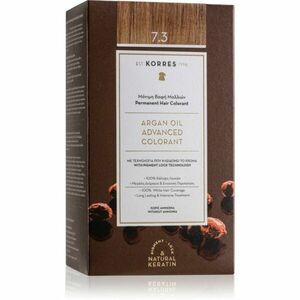 Korres Argan Oil permanentní barva na vlasy s arganovým olejem odstín 7.3 Golden / Honey Blonde 50 ml obraz