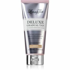 Loving Tan Deluxe Gradual Tan vyživující tělové mléko pro zvýraznění opálení odstín Medium 150 ml obraz