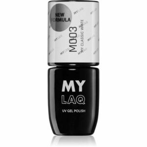 MYLAQ UV Gel Polish gelový lak na nehty odstín My Classic White 5 ml obraz