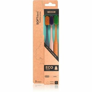 SOFTdent ECO Medium zubní kartáček 3 ks obraz