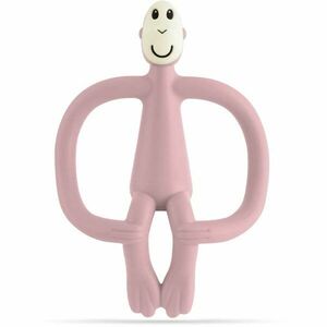 Matchstick Monkey Teething Toy and Gel Applicator kousátko s kartáčkem 2 v 1 Dusty Pink 1 ks obraz