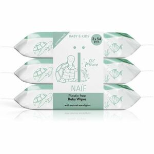 Naif Baby & Kids Plastic Free Wipes vlhčené ubrousky pro děti od narození 3x54 ks obraz