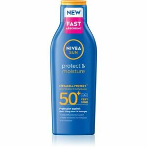 NIVEA SUN Protect & Moisture hydratační mléko na opalování SPF 50+ 200 ml obraz